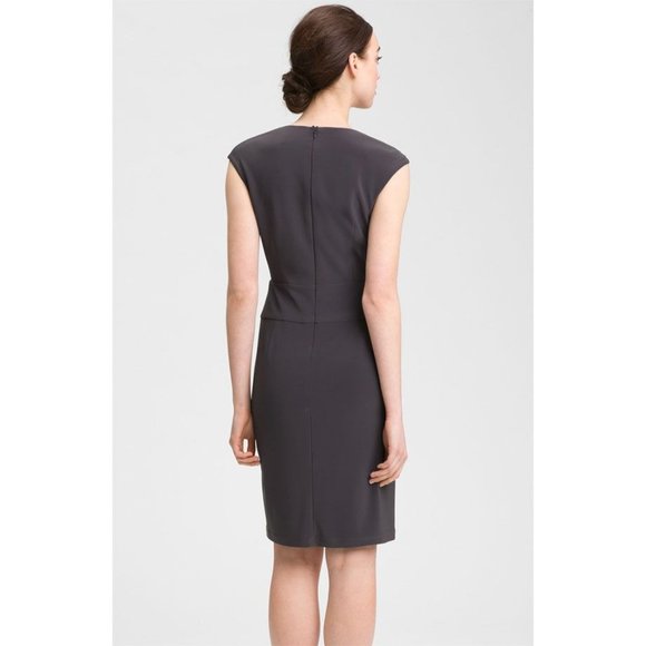 🆕 Adrianna Papell Sequin Studded Cap Sleeve Jersey Dress Gray 12P - Picture 2 of 9